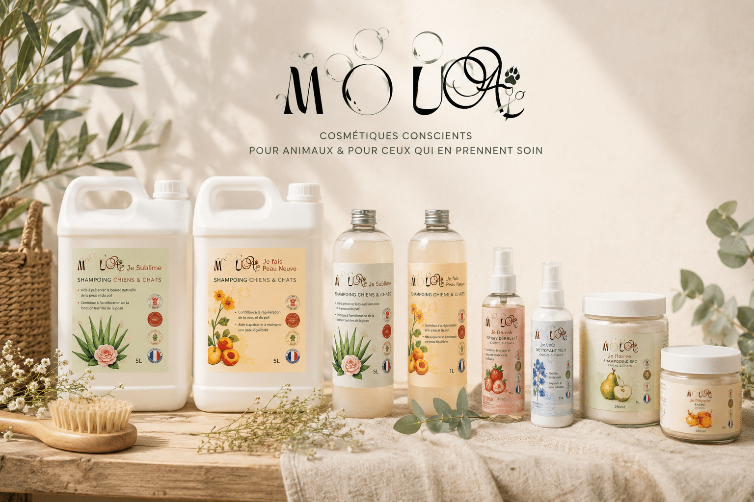 MOUA Cosmétiques français naturel pour chiens et chats
